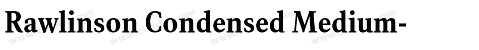 Rawlinson Condensed Medium字体转换
